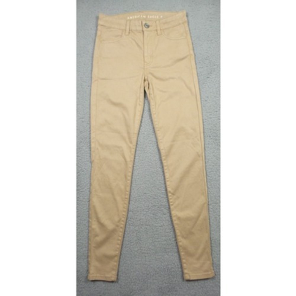 American‎ Eagle Pants Womens Size 0 Brown High Rise Jegging Tapered Stretch NWT